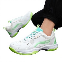 Chaussures de badminton et de tennis de table pour hommes et femmes, amortissantes, respirantes, en tissu mesh, antidérapantes, résistantes à l'usure, entraînement professionnel