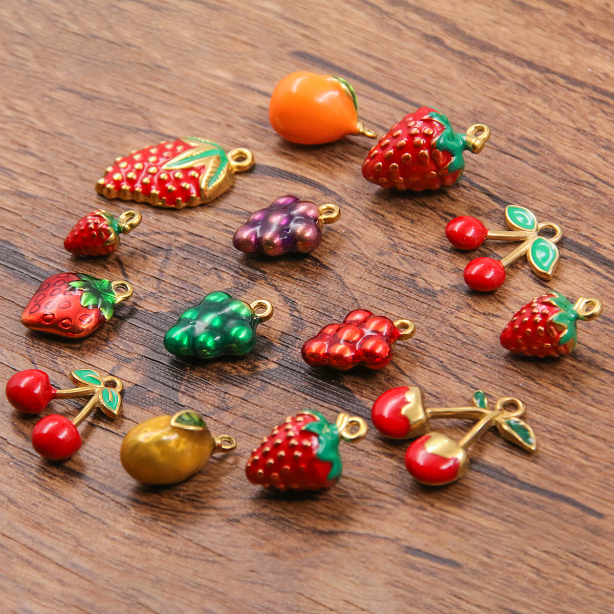 Trending Metal Fruit Charms Sweet Stylish Jewelry