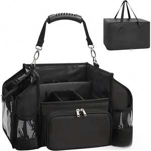 Portable bandoulière maquillage beauté stockage sac cosmétique multi-poches coiffeur stockage barbier sac - Product Image 1