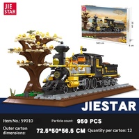 59001-20TH10 Locomotive à vapeur en plastique ABS, train de simulation, ensemble de blocs de construction créatifs éducatifs à assembler soi-même pour enfants