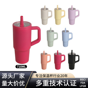 Stainless Steel Tumbler With Handle 20Oz <b>Insulated</b> Travel <b>Mug</b> For Outdoor Use - Product Image 5