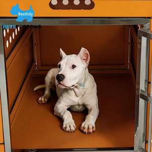 Cage de <span class=keywords><strong>transport</strong></span> pliable pour chien, approuvée par les compagnies aériennes, en aluminium, à quatre roues, à double étage, avec chariot empilable pour <span class=keywords><strong>avion</strong></span> - Product Image 3