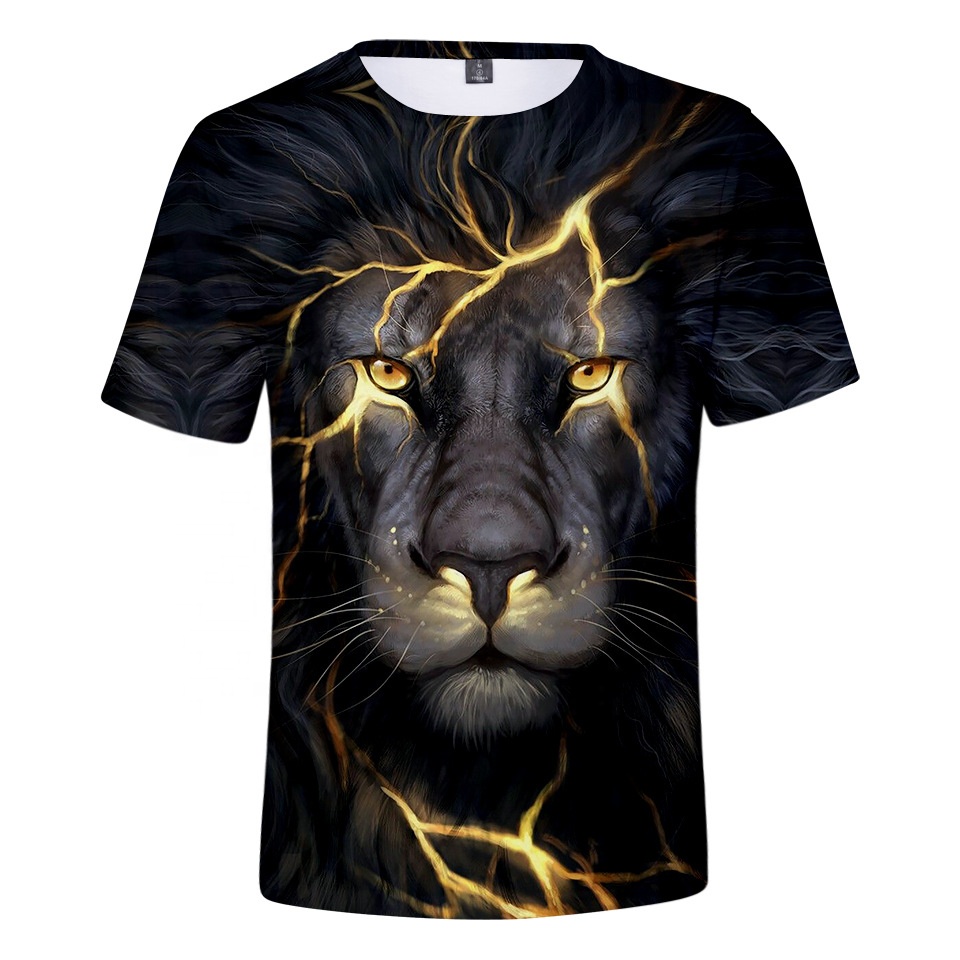 Neues Design Schlussverkauf 3d bedrucktes T-Shirt Großhandel 3d gedrucktes Tiert-T-Shirt Fabrik-Direktverkauf 3d Tierdruck-T-Shirt