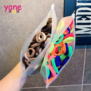 Basit kız saç aksesuarları şeker yüksek elastikiyet lastik bant bir çanta - Product Image 2