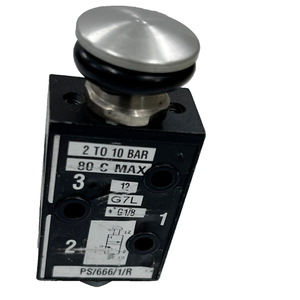 PS/666/1/R <span class=keywords><strong>3</strong></span>/2-Wege G1/8 Zoll Manueller Druckknopf Neu Original Sofort Lieferbar Industrielle Automatisierung PAC Dedizierter SPS-Controller Neu Original - Product Image 1