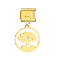 Nouveau à la mode oiseau arbre étoile Gecko coeur métal pendentif italien breloque lien Fit 9mm en acier inoxydable Bracelet bricolage faisant des bijoux