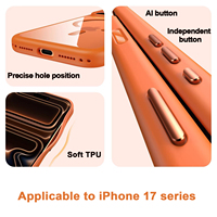 Étui antichoc en TPU coloré avec dos transparent et chargement magnétique, avec bouton intelligent indépendant pour appareil photo, pour iPhone 17 Pro Max