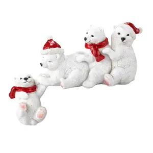 Santa Reindeer Gnome Mini Statue-Décor de Noël en résine artisanale pour cadeaux de fête, ornements de maison et de table - Product Image 2