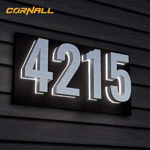 Números de Casa de acero inoxidable 304 personalizados del fabricante, señal de dirección de calle con número de puerta de casa ligera - Product Image 5