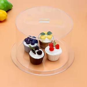 Gran caja de exhibición de pastel de perspex personalizada de 3 capas, vitrina de panadería acrílica para cupcakes con puerta con bisagras - Product Image 5