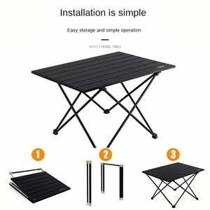 Tavolo <span class=keywords><strong>da</strong></span> Spiaggia Pieghevole in Alluminio Ultra Leggero, Tavolino Portatile <span class=keywords><strong>da</strong></span> Campeggio per Cucinare, Design Moderno per Arredamento Esterno - Product Image 5
