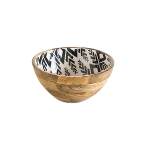 Tazón de servicio de madera de Mango decorativo grande, distribuidor de cuencos de servicio de madera estampados de nuevo diseño, venta al por mayor - Product Image 6