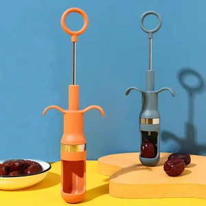 Date And Cherry Pitter Plastic Syringe Press Type Quick Pitting Tool For Kitchen Fruit Divider - Product Image 1