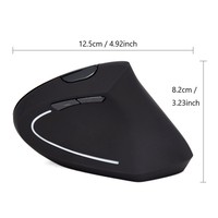 Mouse Nirkabel Gaming Vertikal Mouse BT Isi Ulang Mouse Komputer USB Mouse Tegak Desktop Ergonomis 1600DPI untuk Kantor Rumah