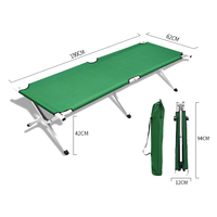 Lit de Camp Pliant Lit de Couchage Réglable Pliable Portable Simple pour Camping en Extérieur