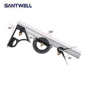 <b>Combination</b> <b>Square</b> Horizontal Aluminum Multi-Function Scraper Carpentry <b>Squares</b> Right 90 Degree Angle Ruler DIY Woodworking OEM - Product Image 2