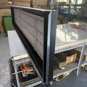 Marco de Aluminio Rojo de Doble Cara de 8*2 Pies para Exhibición de Arte Monocromático, Opción de Colgado, Portátil para Galería Interior - Product Image 5