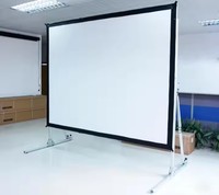 Écran de projection pliable rapide en PVC 160 pouces 16:9 pour projecteur de cinéma maison extérieur avec support en alliage d'aluminium