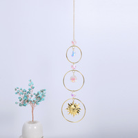 Nouvel Arrivage Transfrontalier – Ensemble 2 Pièces en Forme de Lune, Goutte d'Eau, Zircon, Cristal Soleil, Œil de Tigre, Fait Main, Motif Amour, Ange, Dessin Animé, Tendance