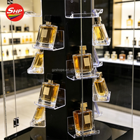 Vitrine à parfums rotative à 360 degrés SHP, en acrylique, avec porte verrouillable et éclairage LED