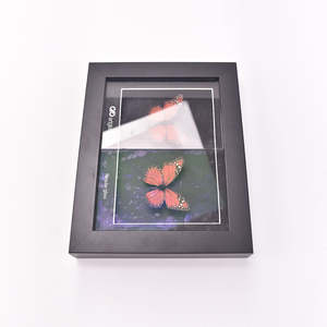 Hete Verkoop Vlinder Display Vierkant Beeldende Kunst Abstracte Kunst Frame 50 Diepe Kleine Schaduwdoos Fotolijst - Product Image 2