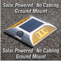 Borne de signalisation routière solaire LED en aluminium moulé, étanche IP68, avec réflecteurs haute luminosité pour la sécurité routière