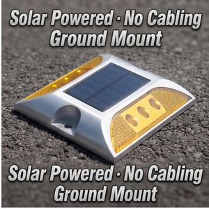 Dissuasore Stradale Solare <span class=keywords><strong>a</strong></span> LED in Alluminio Pressofuso Impermeabile IP68 Premium con Riflettori ad Alta Luminosità per la Sicurezza Autostradale - Product Image 1
