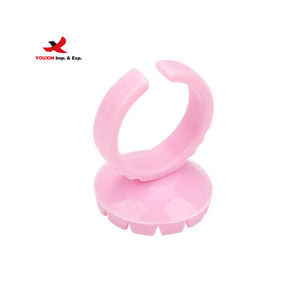 FENGFLY - Lote Mixto de 300 Soportes de Pegamento Desechables para Pestañas Postizas, Color Rosa, Plástico, Forma Redonda de Cristal, Precio Bajo - Product Image 5