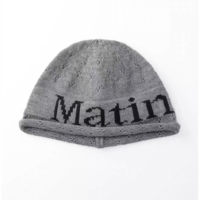 Bonnet tricoté unisexe style coréen, en laine, avec motif lettre vintage, pour l'automne et l'hiver, tendance urbaine, style niche et original