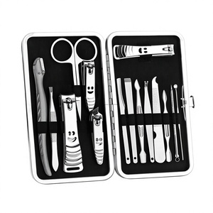 12 in 1 Stainless Steel <b>Manicure</b> Pedicure <b>Kit</b> with Nail Clippers File Tools in Black Case Portable for Adults Classic Style - Product Image 4