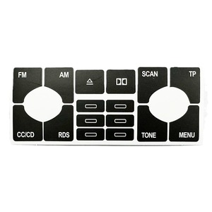Button Repair Sticker For Audi A4 B6 C5 <b>CD</b> Cassette Radio Panel Black <b>Customized</b> Adhesive Digital Printing Reusable - Product Image 4