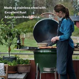 Soporte portátil para parrilla de carbón para grandes accesorios de huevo verde barbacoa plegable sin humo para acampar en casa y - Product Image 5