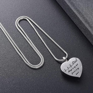 Las joyas de cremación en el electrocardiograma <span class=keywords><strong>siempre</strong></span> estarán en <span class=keywords><strong>mi</strong></span> corazón como un collar conmemorativo, colgante de recuerdo de cenizas - Product Image 4
