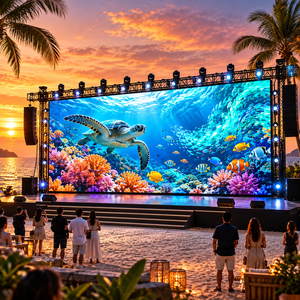 แผง LED ให้เช่ากลางแจ้ง P3.91 ความถี่ 7680Hz มาตรฐาน IP65 ความสว่าง 4000cd สำหรับธุรกิจให้เช่าจอ LED BRC3.91 - Product Image 1