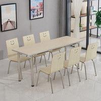 Ensemble de table à manger rectangulaire moderne de haute qualité, écologique, durable et peu encombrant pour restaurant, 6 places, 4 chaises, salon