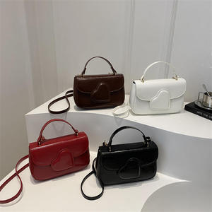 Sac à bandoulière en cuir PU tendance 2026, sac à main uni avec boucle, sac à main pour femme - Product Image 1