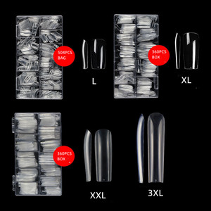 Ventes en gros de pointes d'ongles en gel X, couverture complète <span class=keywords><strong>XXL</strong></span>, 360 pièces, <span class=keywords><strong>faux</strong></span> ongles de haute qualité, pointes d'extension d'ongles en gel souple 3XL - Product Image 3