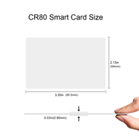 Carte de visite PVC vierge imprimable de haute qualité avec puce RFID F08 13,56 MHz, étanche, format CR80, neuve, pour hôtels et contrôle d'accès