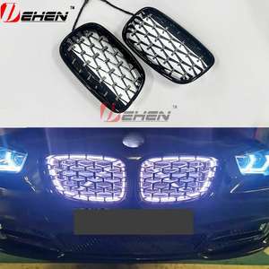 Pour BMW <span class=keywords><strong>X5</strong></span> X6 Série <span class=keywords><strong>E70</strong></span> E71 E72 LED Noir Brillant Grille Modification Double Ligne Grille Double Barre Grille 2007-2014 - Product Image 2