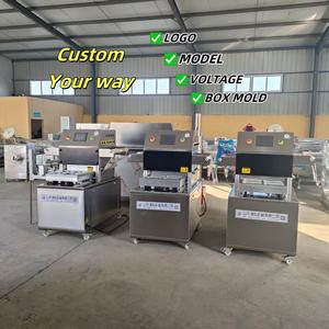 Machine de mise sous vide automatique pour barquettes de plats cuisinés, machine d'emballage sous film pour saucisses, <span class=keywords><strong>jambon</strong></span>, bacon, viande en conserve - Product Image 2