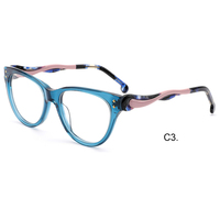 Lunettes vintage en acétate G8539 pour femmes, mélange de couleurs, montures de lunettes transparentes tendance pour femmes
