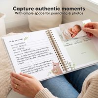 Libro de Recuerdos para Bebés con Tapa Dura y Impresión a Todo Color Personalizada, Planificador de Crecimiento con Funda de Papel Offset