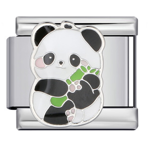 <b>Cute</b> Panda Chinese Style <b>Bracelet</b> Stainless Steel Gold Plated Modular Watch Strap Chain Unisex Gift Jewelry - Product Image 5