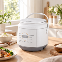 Mini-cuiseur à riz électrique 400W 1L, cuve en céramique, forme tambour, portable, cuisson rapide, maintien au chaud automatique avec minuteur
