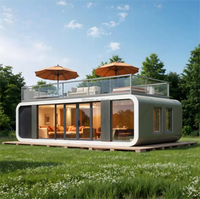 Casa Prefabricada Modular Tipo Bungalow, Kit de Casa Prefabricada en Contenedor, Casa de Juegos, Casa Móvil Pequeña para Airbnb, Resort, Camping y Vivienda