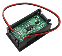 Meteran Tegangan DC Digital 0-30V 0.56 Inci LED Voltmeter DC 0V-30.0V 2 Kawat Merah Hijau Biru DSN-DVM-568L-3