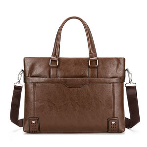 Sac fourre-tout de voyage d'affaires pour hommes, sac pour ordinateur portable 14 pouces, porte-documents en cuir PU - Product Image 2