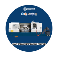 Tour CNC à banc incliné TCK1250Y avec tourelle d'outillage à 12 positions pour l'industrie