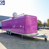 Mobiele foodtrailer volgens Amerikaanse normen met complete keuken, op maat gemaakte concessie catering verkoopwagen, ijsjes, BBQ foodtruck