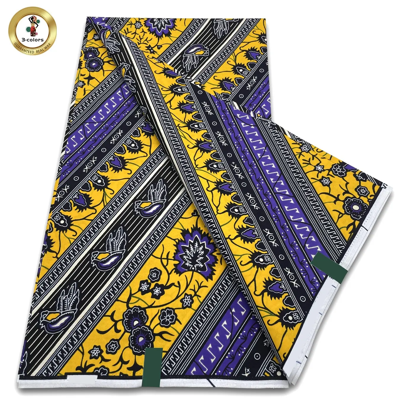 Top Selling Factory Wholesale 100% Cotton Nigerian Wax Fabrics African Real Wax Print 6ヤード